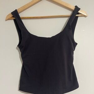 Dark Grey Fabletics Athletic Women's Top (Open back)